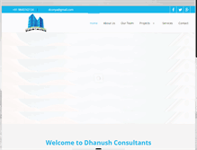 Tablet Screenshot of dhanushconsultant.com
